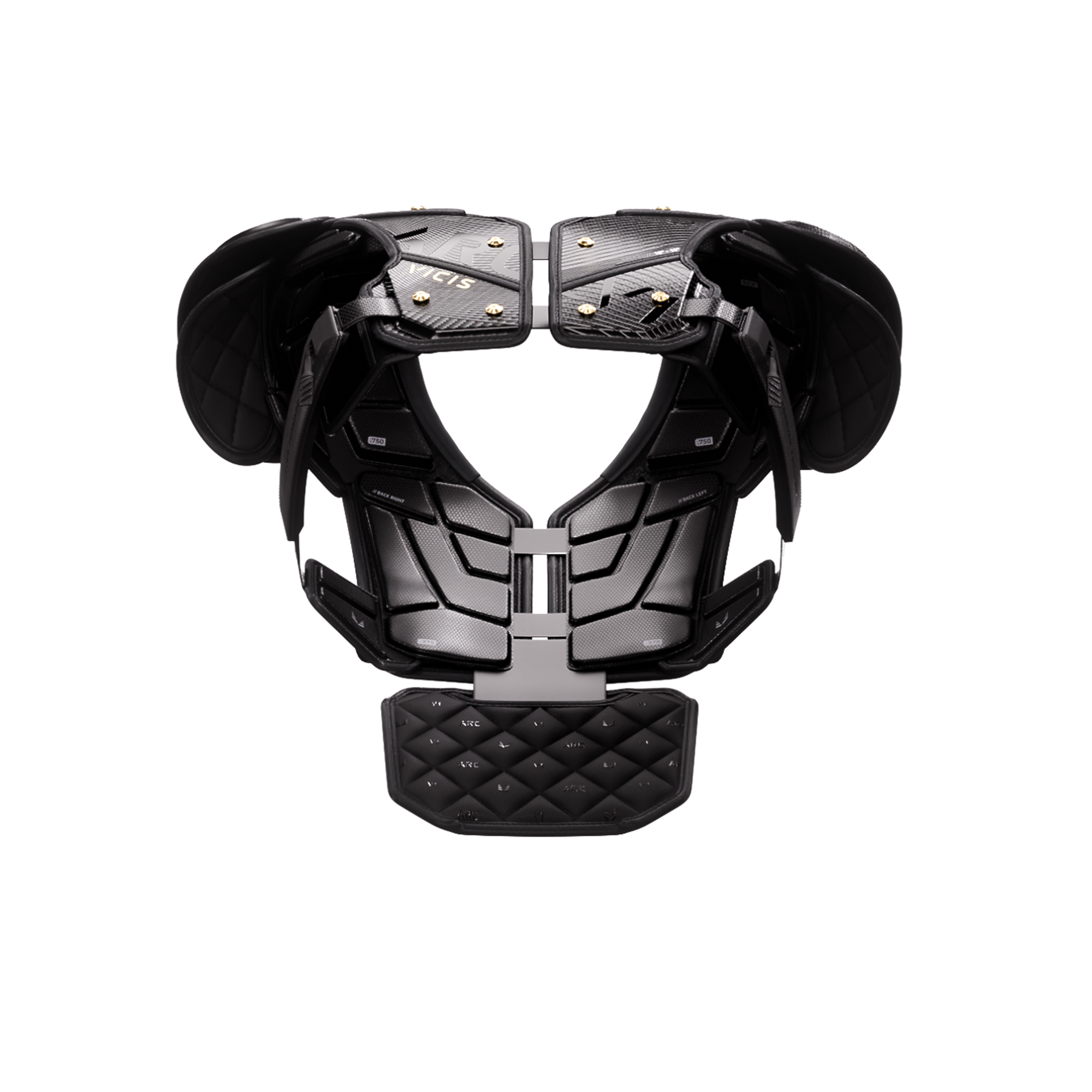 ARC_V1 ELITE SHOULDER PADS WITH ATTACHED BACK PLATE - ALL-PURPOSE