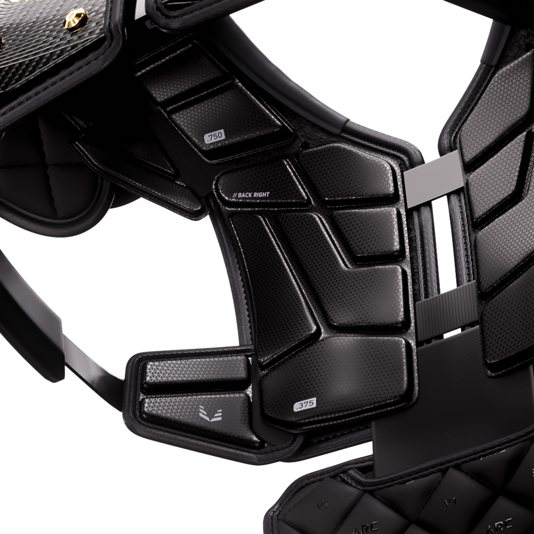 ARC_V1 ELITE SHOULDER PADS WITH ATTACHED BACK PLATE - ALL-PURPOSE