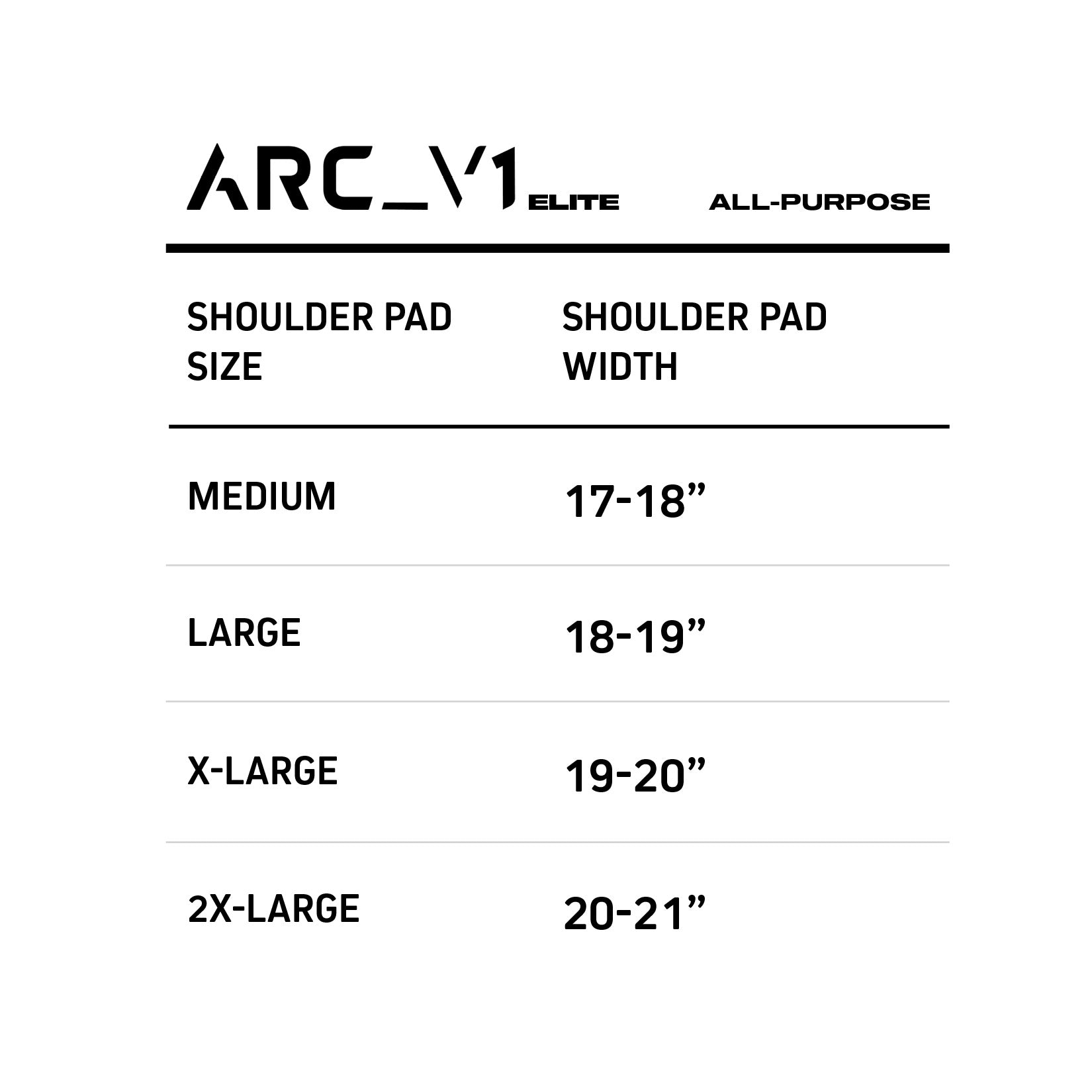 ARC_V1 ELITE SHOULDER PADS WITH ATTACHED BACK PLATE - ALL-PURPOSE