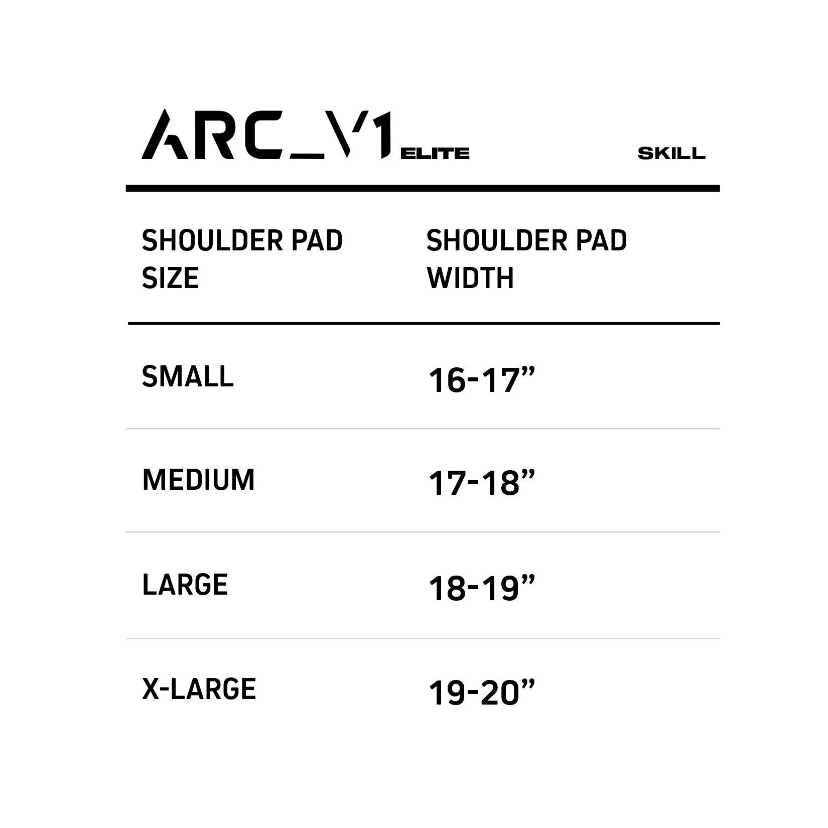 ARC_V1 ELITE SHOULDER PADS WITH ATTACHED BACK PLATE - SKILL